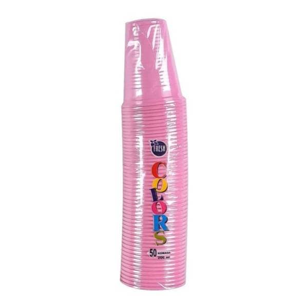 Plastične čaše FRESH 200ml 50kom roze 0