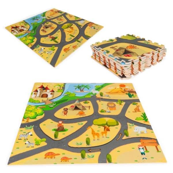 Podloga za igru Safari puzzle 9 elemenata ECO TOYS 1