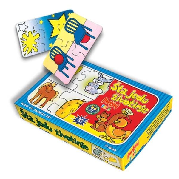 Puzzle Šta jedu životnje PERTINI 0