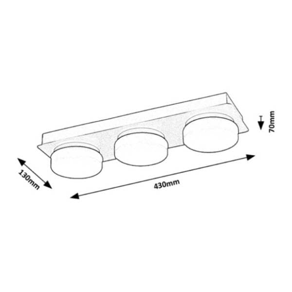 RABALUX LED plafonjera 18W Attichus 75003 1