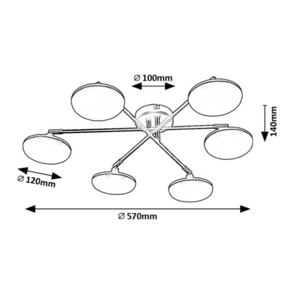 RABALUX LED plafonjera 24W fi 57cm Madi 71063 2