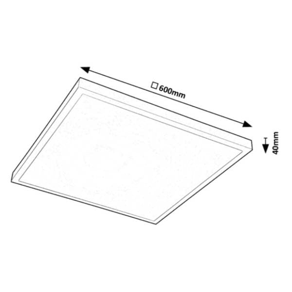 RABALUX LED plafonjera 40W 60x60cm Damek 2 71078 3