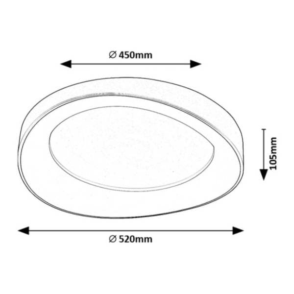 RABALUX LED plafonjera 56W fi 52cm Iliana 71054 2