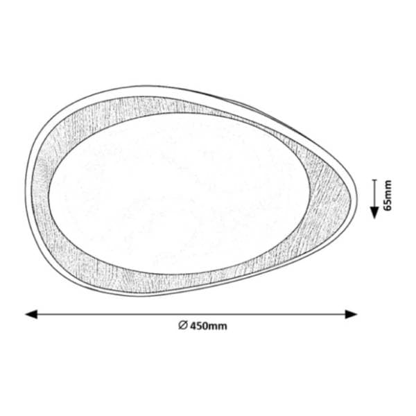 RABALUX LED plafonjera 24W fi 45cm Tamino 2427 1