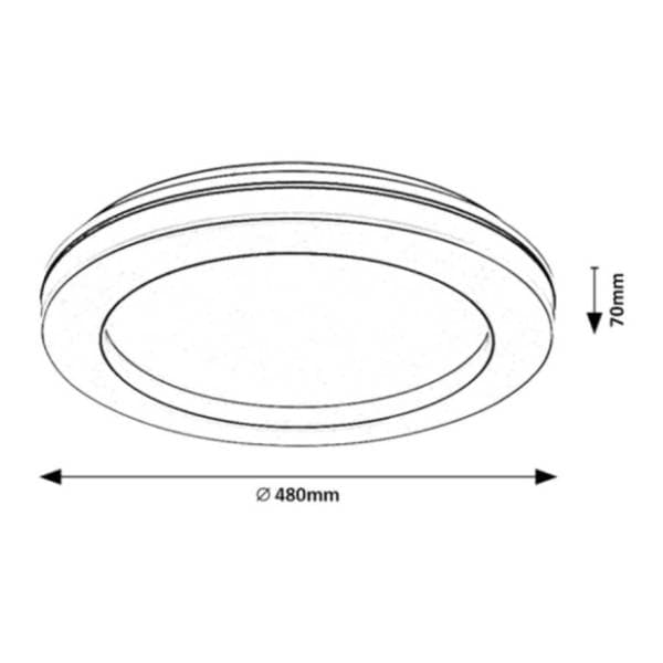 RABALUX LED plafonjera 47W fi 48cm Cooperius 71003 3