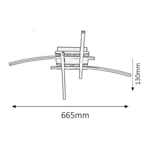 RABALUX LED plafonjera 4x6W Alexis 2503 2