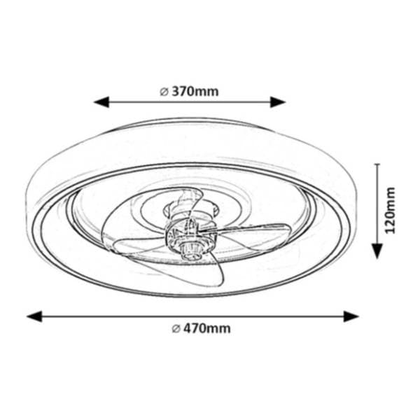 RABALUX LED plafonjera 67W fi 47cm Horacio 71009 3