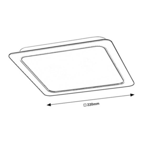 RABALUX LED ugradni panel 24W 22x22cm Shaun 2685 2