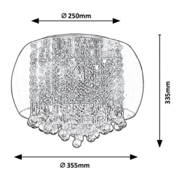RABALUX plafonjera 6x40W G9 fi 40cm Ninelle 3598 1