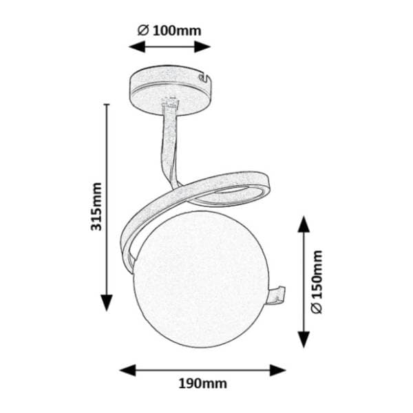 RABALUX plafonjera E27 fi 15cm Sarabi 71301 1