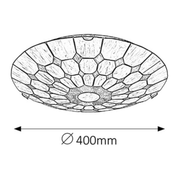 RABALUX plafonjera 2x60W E27 fi 40cm Marvel 8091 1