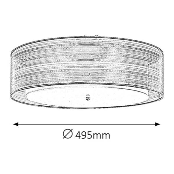 RABALUX plafonjera 3x25W E14 fi 49,5cm Anastasia 2634 2