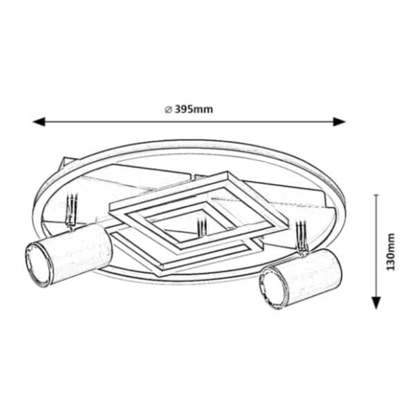 RABALUX plafonjera 40W Aztec 6905 2
