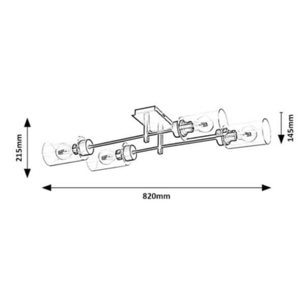 RABALUX plafonjera 40W E27 Prudence 2672 1