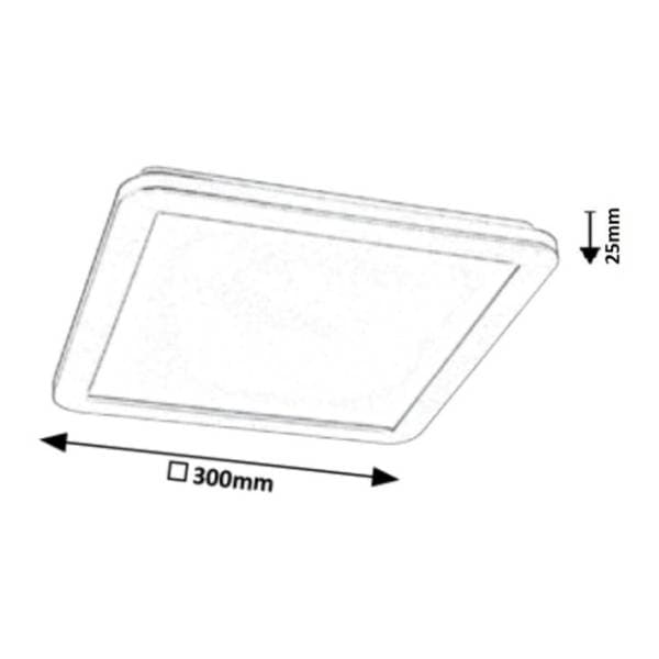 RABALUX LED plafonjera za kupatilo 18W Jeremy 5209 srebrna 2