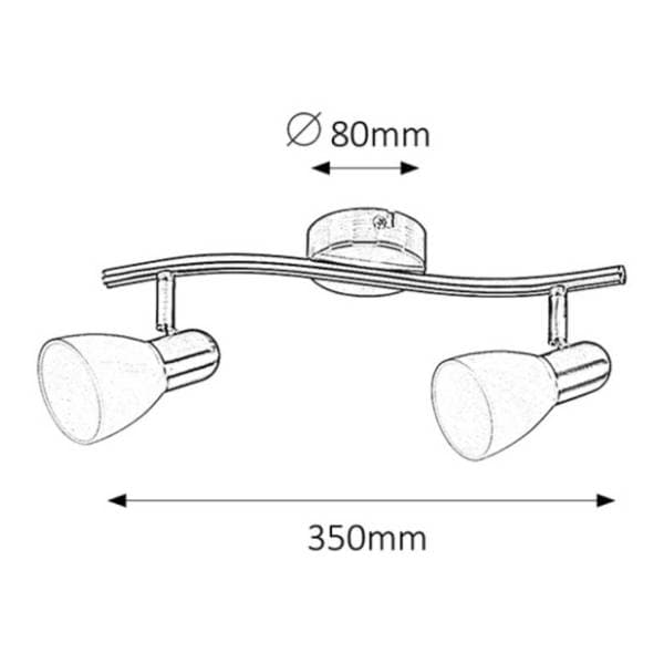 RABALUX spot svetlo 2x40W E14 Soma 6302 2