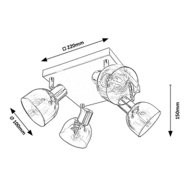 RABALUX spot svetlo 4x40W E14 Tarien 3250 1