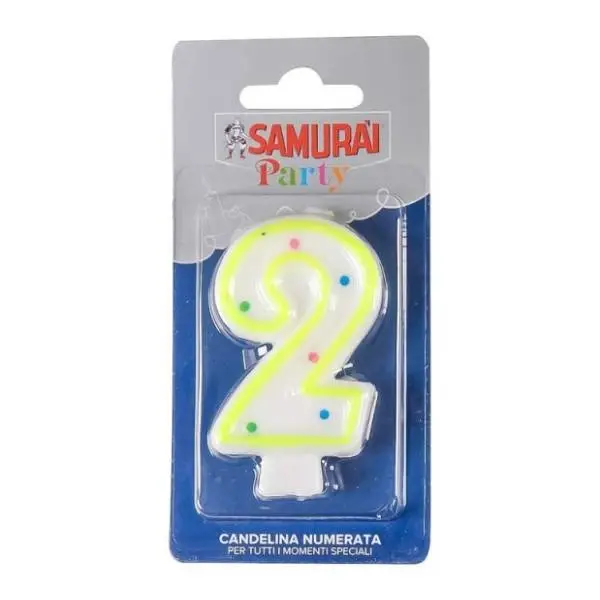 Rođendanska svećica Broj 2 SAMURAI 0