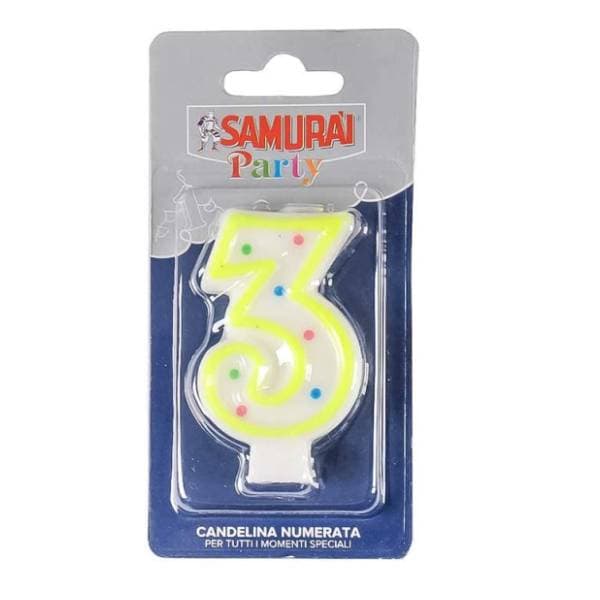 Rođendanska svećica Broj 3 SAMURAI 0