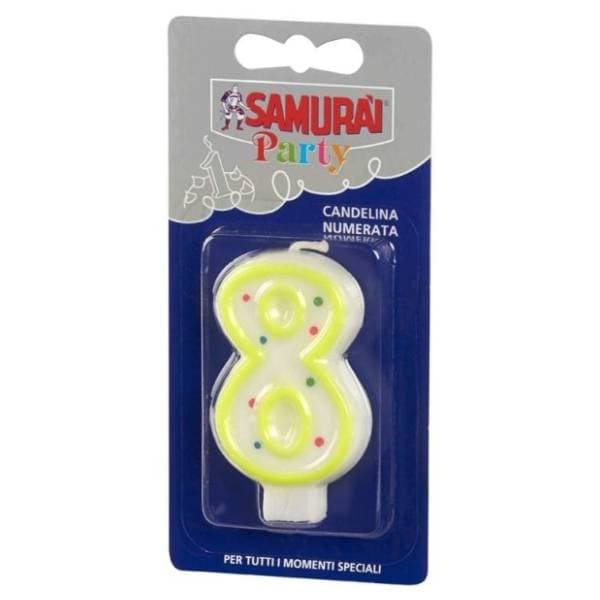 Rođendanska svećica Broj 8 SAMURAI 0