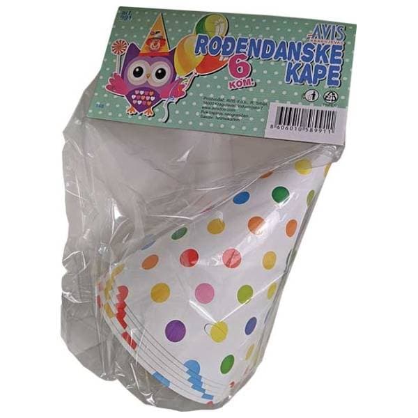 Rođendanske kape AVIS 6kom 0