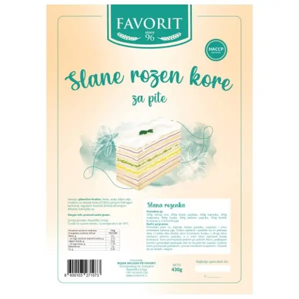 Rozen kore FAVORIT slane 430g 0