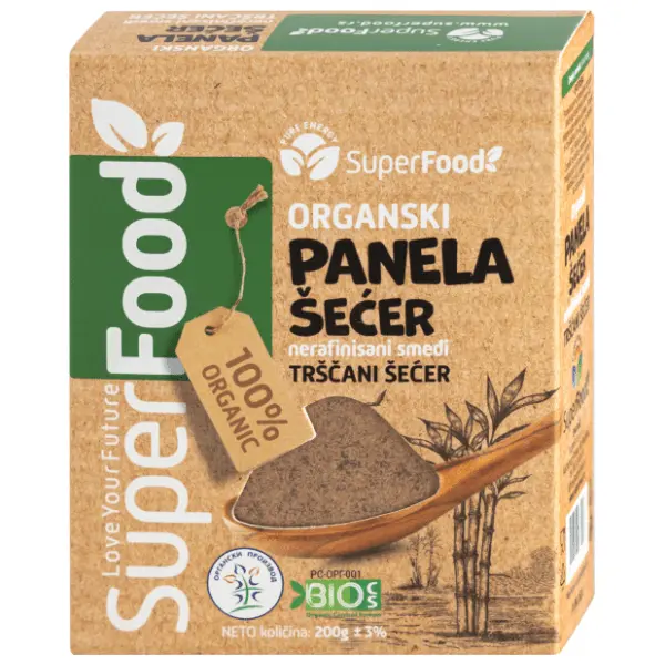 SUPER FOOD Panela smeđi šećer organski 200g 0