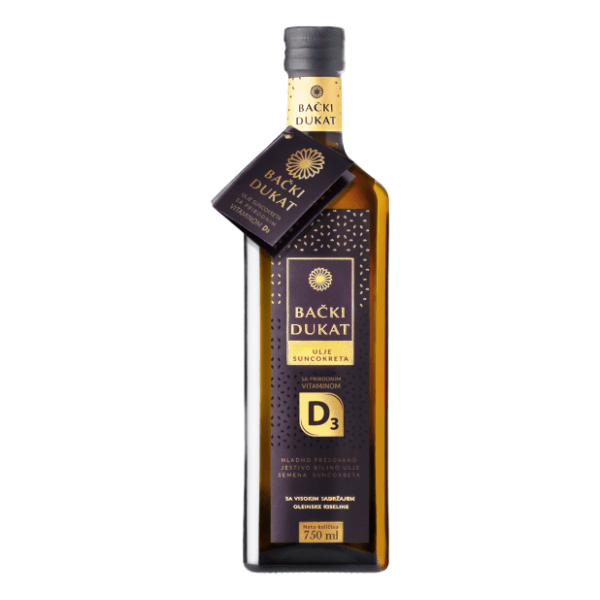 Suncokretovo ulje BAČKI DUKAT vitamin D3 750ml 0