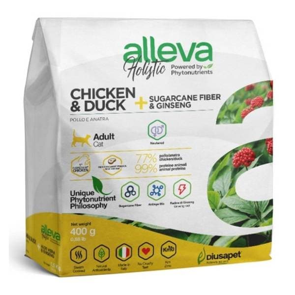 ALLEVA Holistic hrana za mačke neutered piletina i pačetina 400g 0