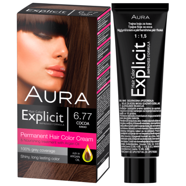 AURA Explicit farba za kosu 6.77 kakao 0
