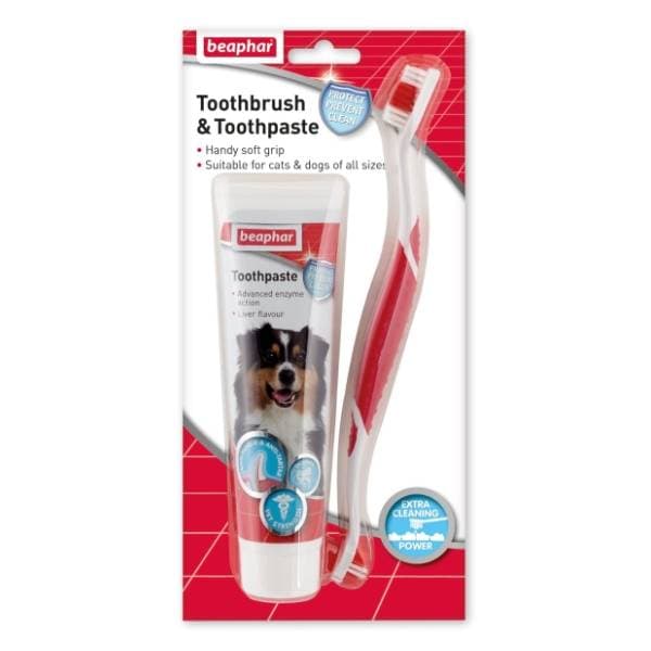BEAPHAR dentalni set za pse (četkica i pasta za zube) 100g 0