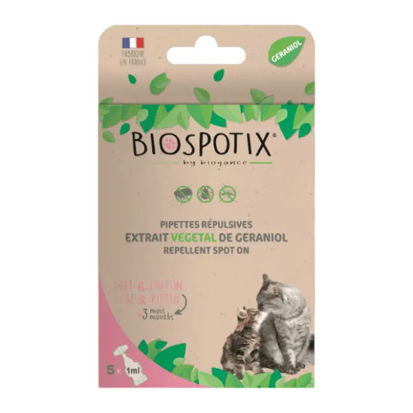 BIOGANCE Biospotix antiparazitske ampule za mačke 5x1ml 0