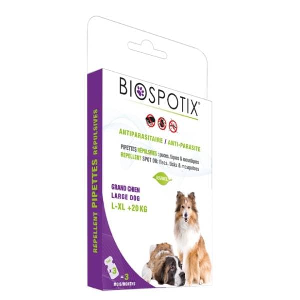BIOSPOTIX Spot on antiparazitske ampule za pse L/XL 3x3ml 0