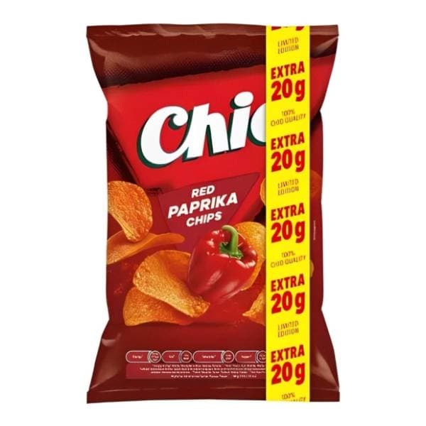 Čips CHIO red paprika 130g+20g 0