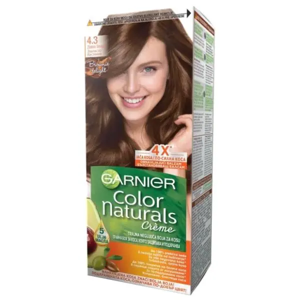 GARNIER Color Naturals farba za kosu 4.3 zlatno smeđa 0
