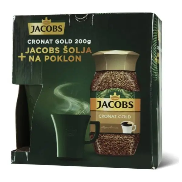 Instant kafa JACOBS Cronat gold 200g + šolja 0