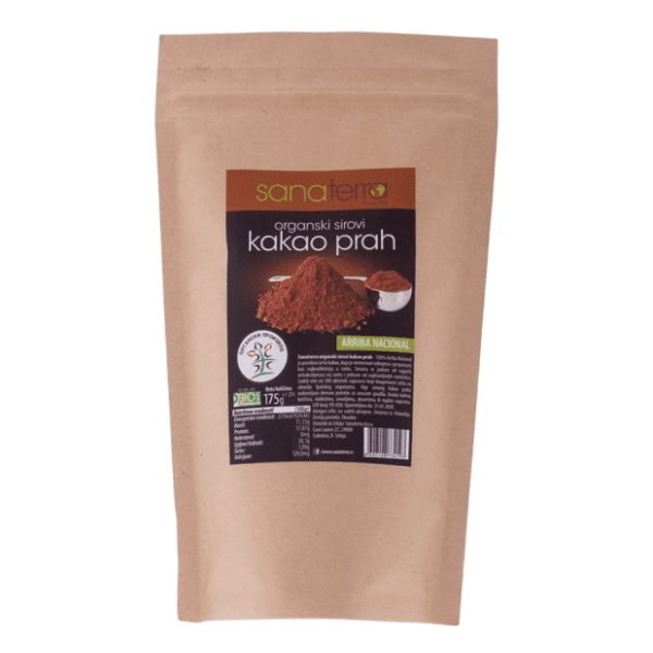 Kakao prah SANATERRA sirovi organski 175g 0