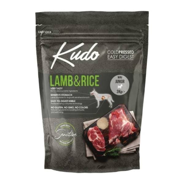 KUDO Mini junior lamb and rice 3kg 0