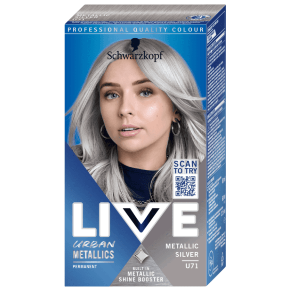 LIVE Urban Metallics farba za kosu U71 srebrna 0