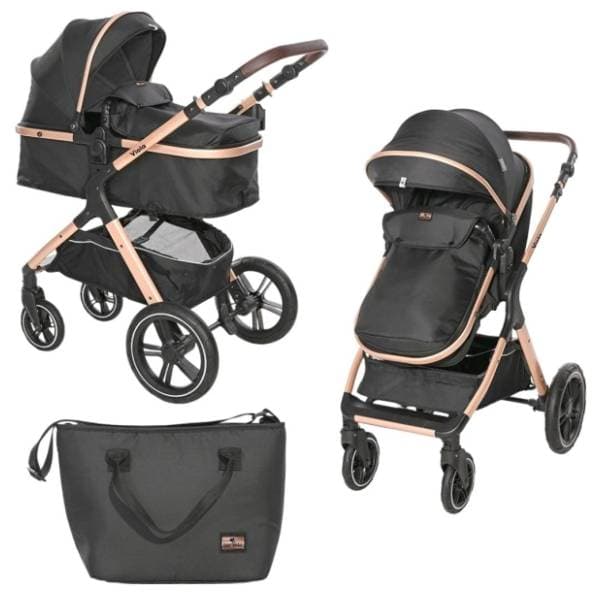 LORELLI kolica za bebe Viola Black Diamond + adapteri 0