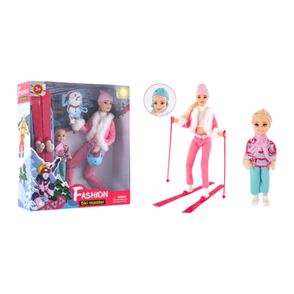 Lutka sa devojčicom i skijama HK MINI 0