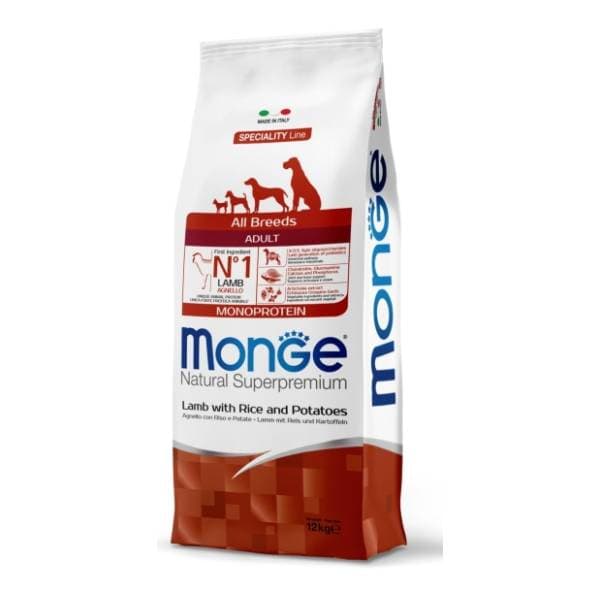 MONGE All breeds adult hrana za pse jagnjetina i krompir 12kg 0