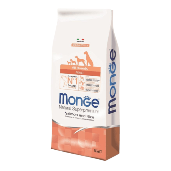 MONGE All breeds adult hrana za pse losos i pirinač 12kg 0