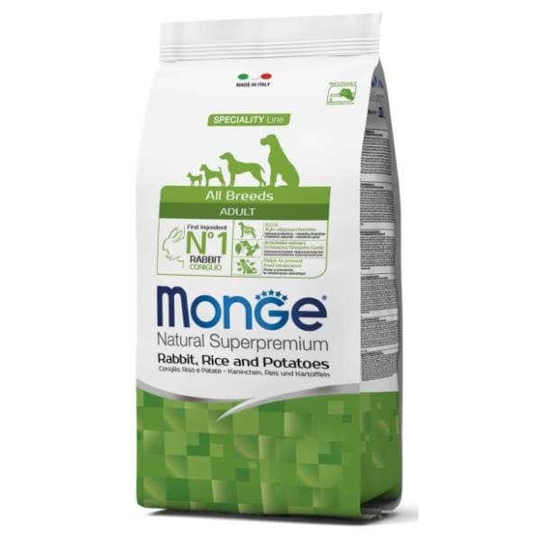 MONGE All breeds adult hrana za pse zečetina 2,5kg 0