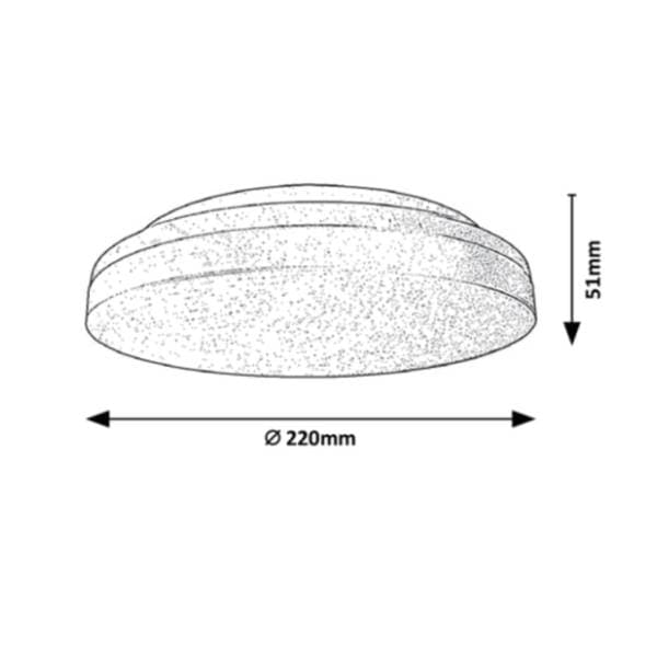 RABALUX LED plafonjera 18W fi 22cm Zenon 2699 1