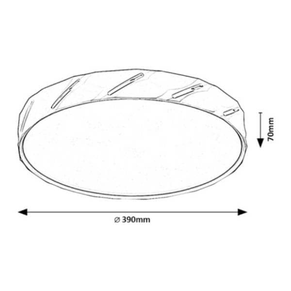 RABALUX LED plafonjera 25W fi 39cm Nessira 71120 1