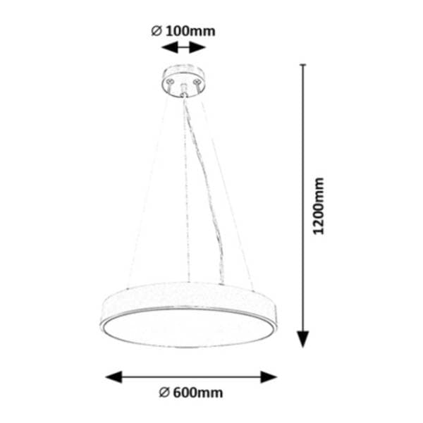 RABALUX LED plafonjera visilica 60W fi 60cm Tesia 71041 2