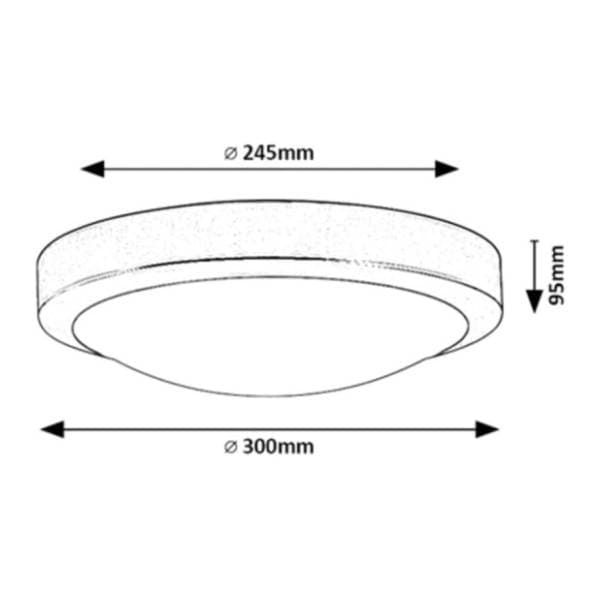 RABALUX plafonjera 2x40W E27 fi 30cm Klementine 75008 2