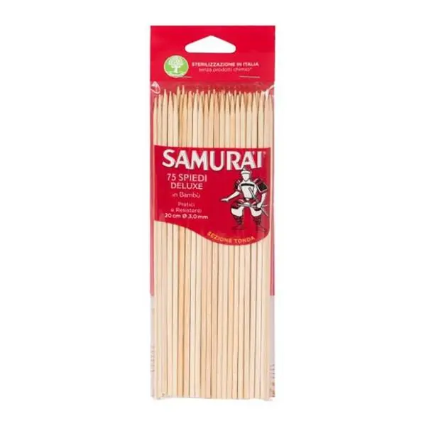 Štapići za ražnjice od bambusa SAMURAI 20cm 75kom 0