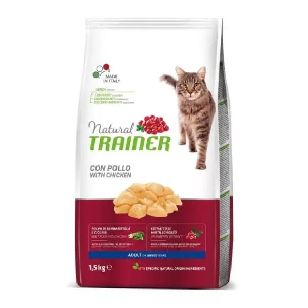 NATURAL TRAINER Adult hrana za mačke piletina 1,5kg 0